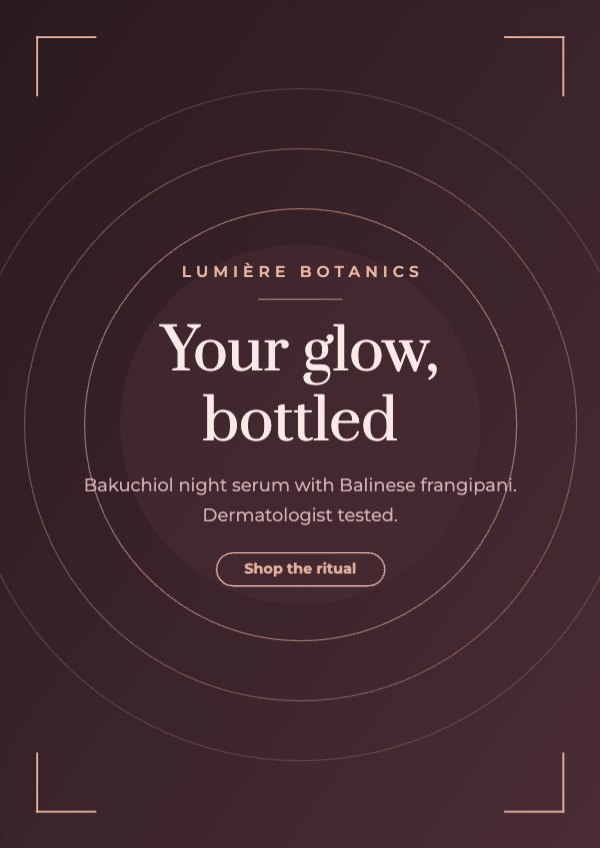 Your glow, bottled Poster