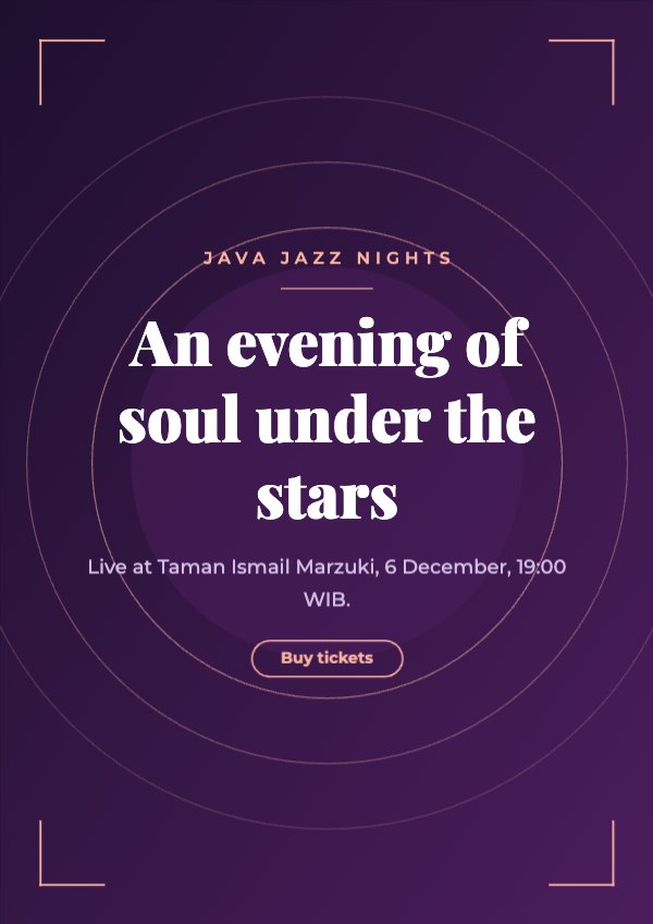 An evening of soul under the stars Flyer (A4)