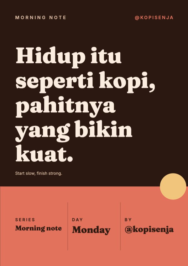 Morning note Flyer (A4)