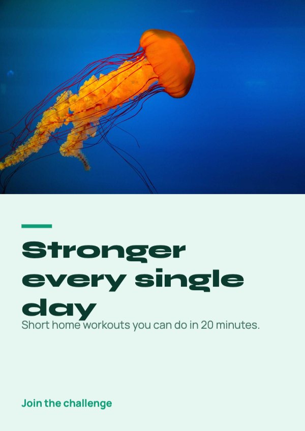 Stronger every single day Poster