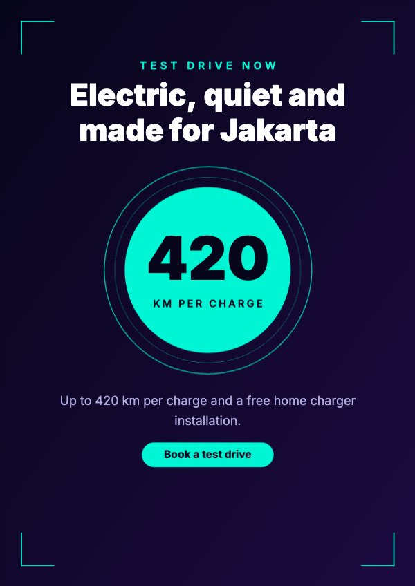 Electric, quiet and made for Jakarta Flyer (A4)