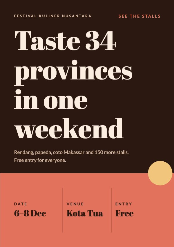 Taste 34 provinces in one weekend Flyer (A4)