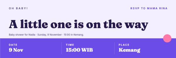 A little one is on the way Web Banner