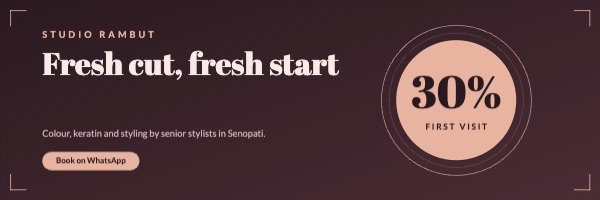 Fresh cut, fresh start Web Banner
