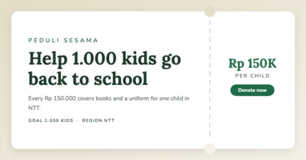 Help 1.000 kids go back to school Facebook Ad