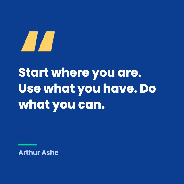 Start where you are Instagram Post