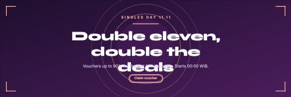 Double eleven, double the deals Email Header