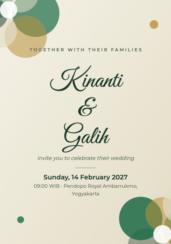 Kinanti & Galih Botanical Invitation