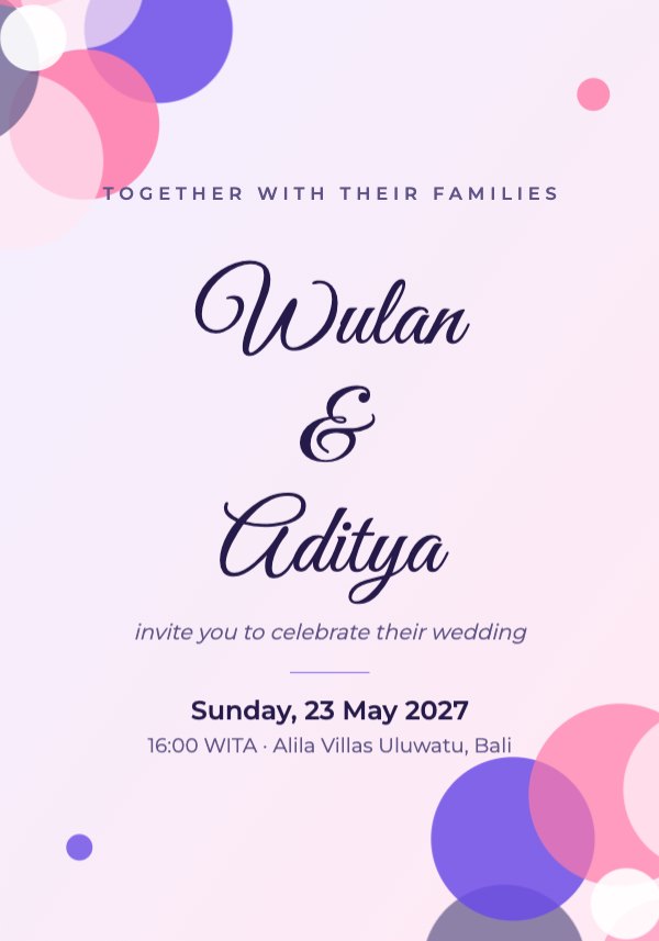 Wulan & Aditya Botanical Invitation