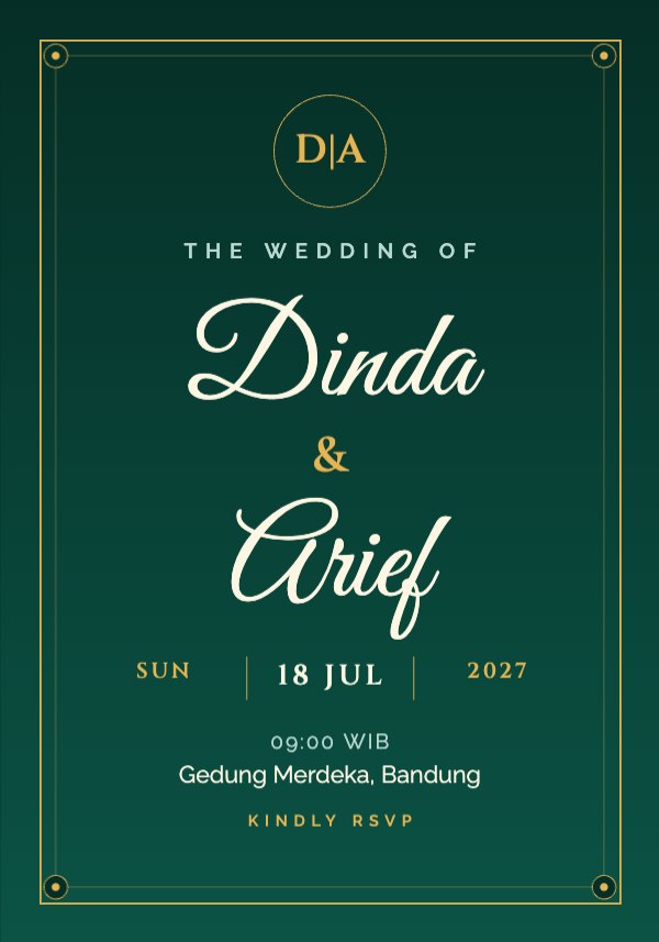 Dinda & Arief Wedding Invitation