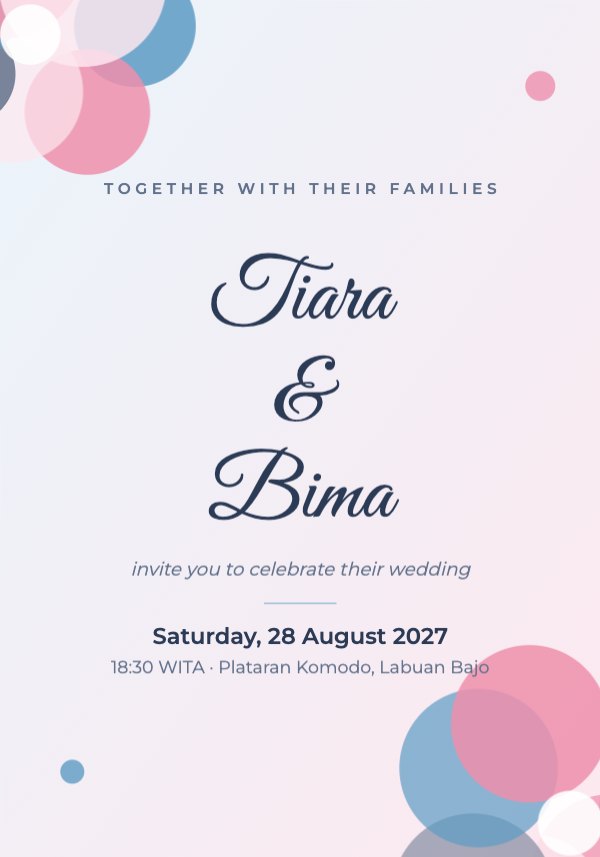 Tiara & Bima Botanical Invitation