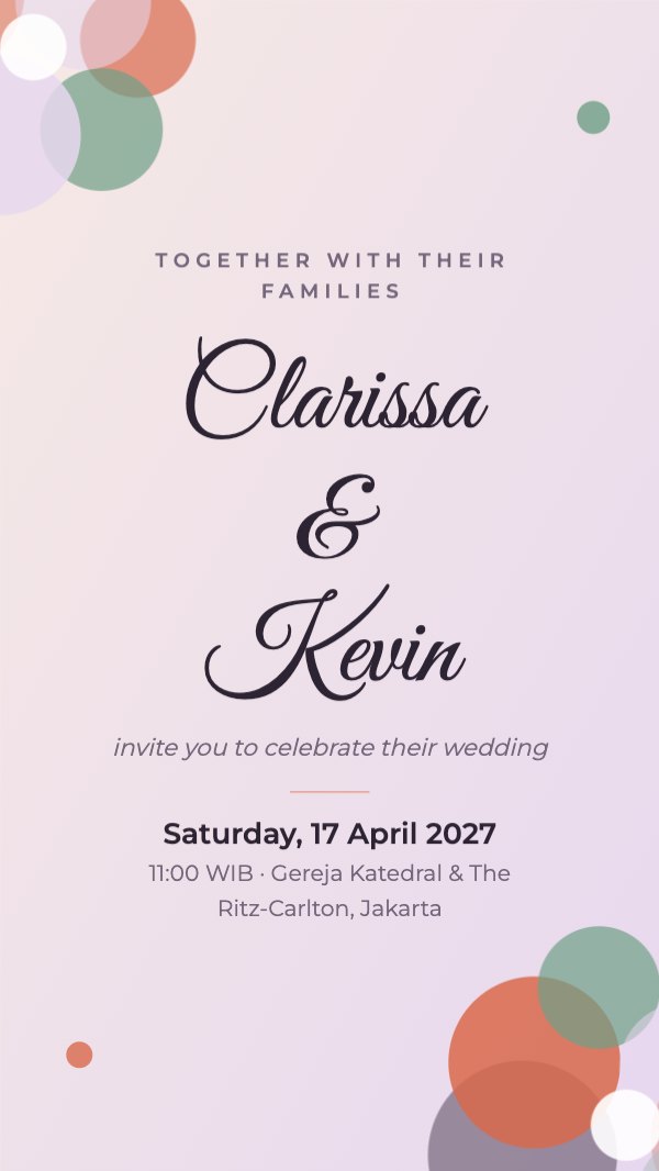Clarissa & Kevin Wedding Invitation Instagram Story
