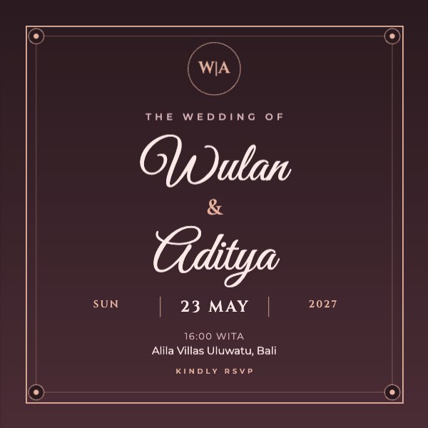 Wulan & Aditya Wedding Instagram Post