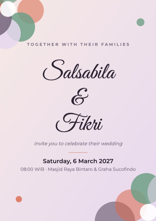 Salsabila & Fikri Wedding Invitation Flyer (A4)