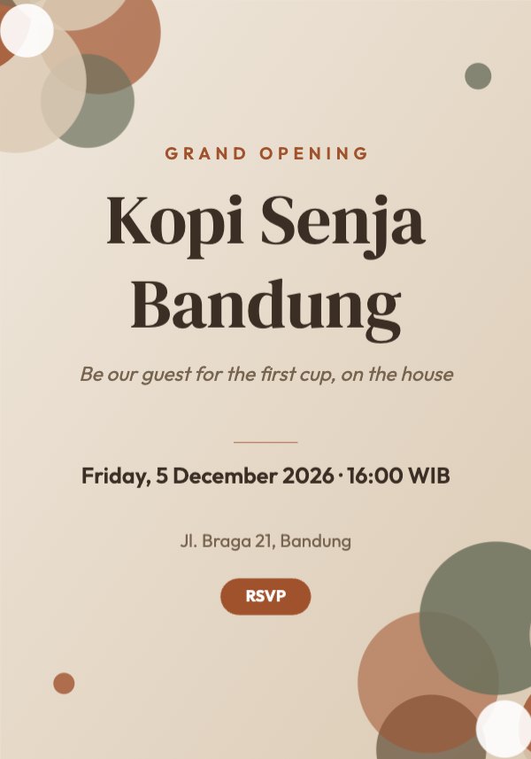 Kopi Senja Bandung Invitation