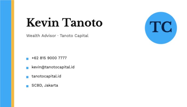 Kevin Tanoto Business Card
