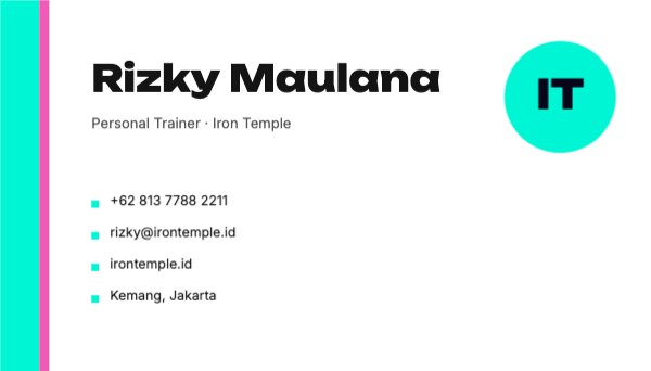Rizky Maulana Business Card