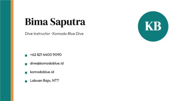 Bima Saputra Business Card