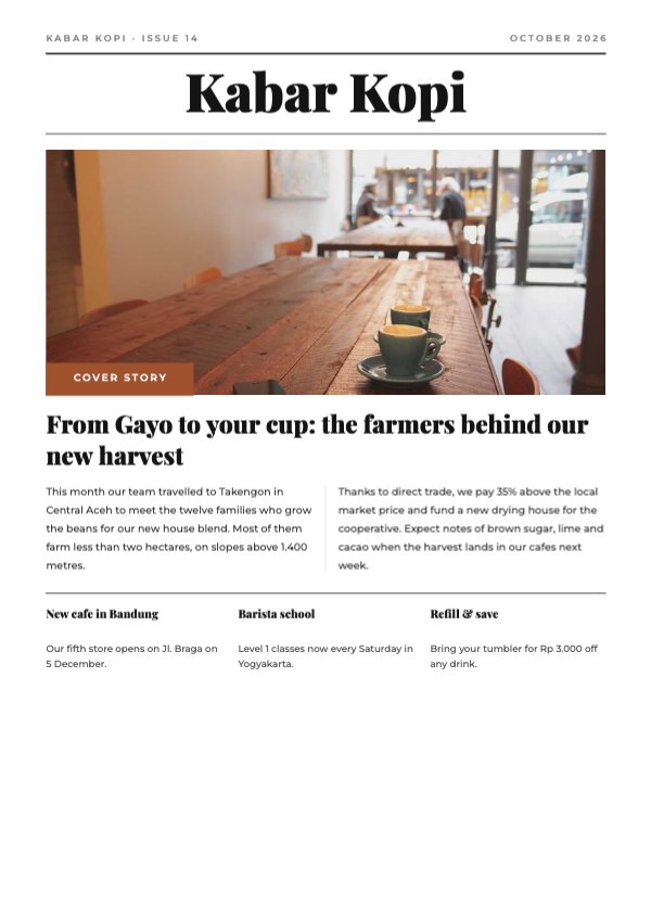 Kabar Kopi newsletter A4 Document