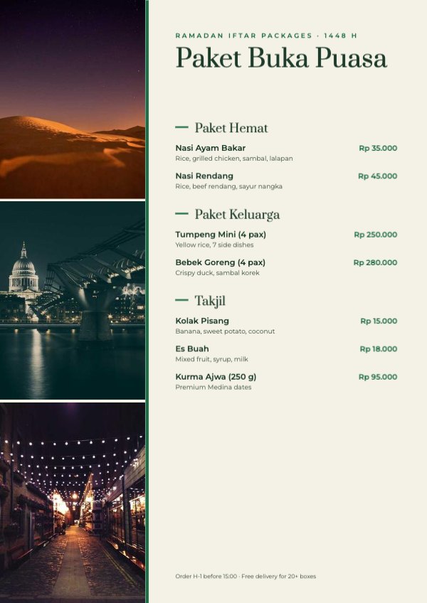 Paket Buka Puasa Photo Menu