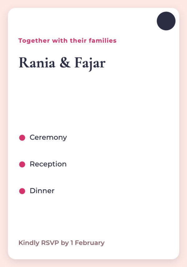 Rania & Fajar Invitation