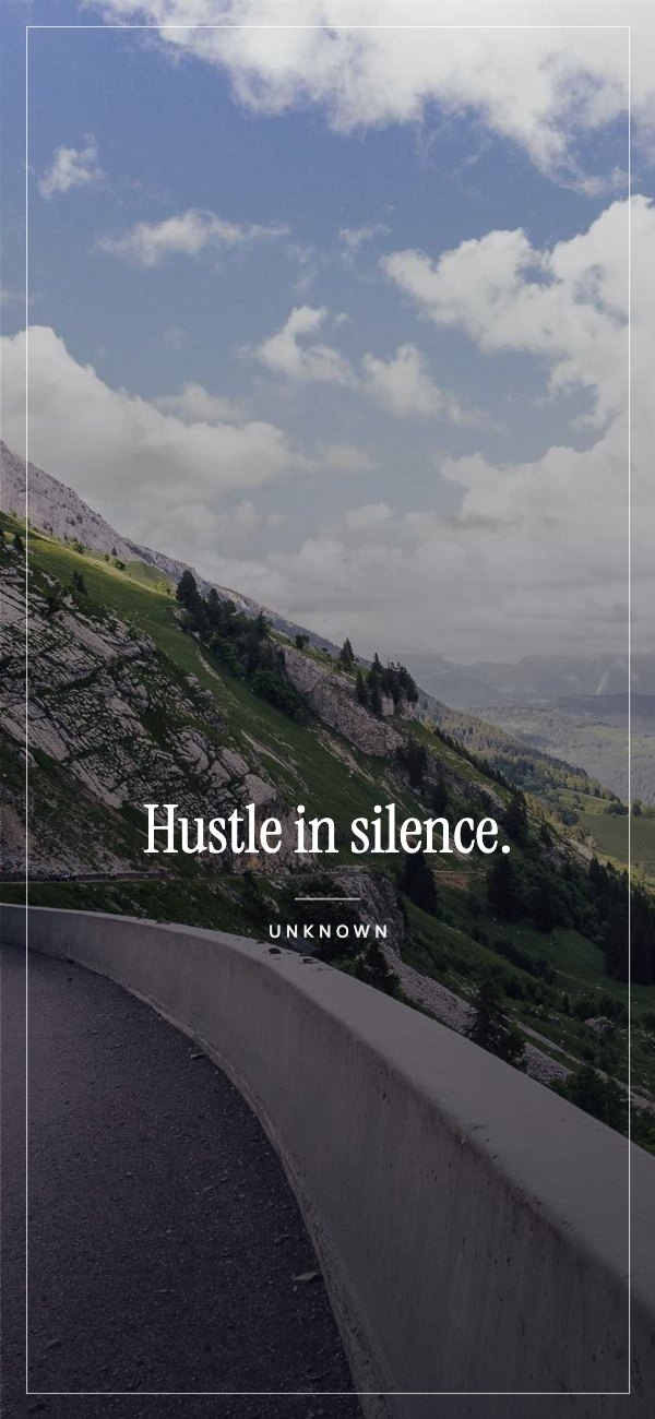 Hustle in silence Phone Wallpaper
