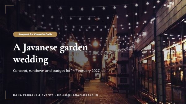 Wedding planning proposal Presentation (16:9)