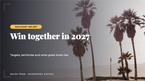 Sales kickoff 2027 Presentation (16:9)