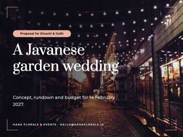 Wedding planning proposal Presentation (4:3)