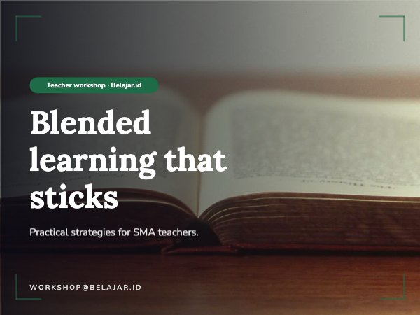 Blended learning workshop Presentation (4:3)