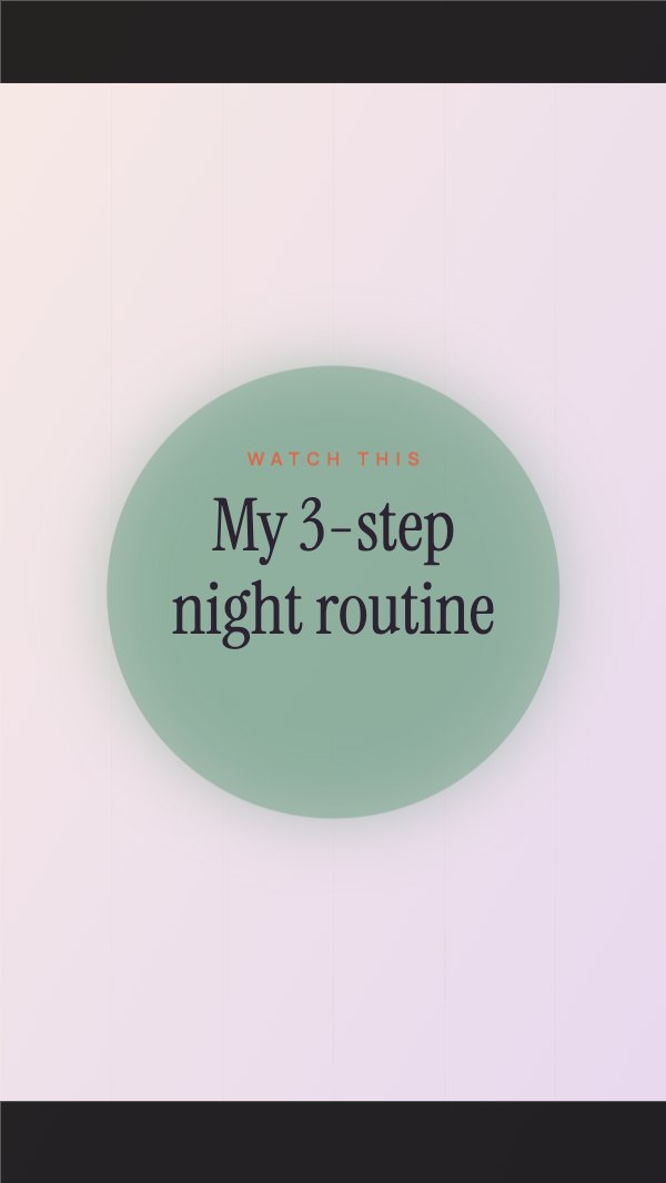 My 3-step night routine TikTok Video