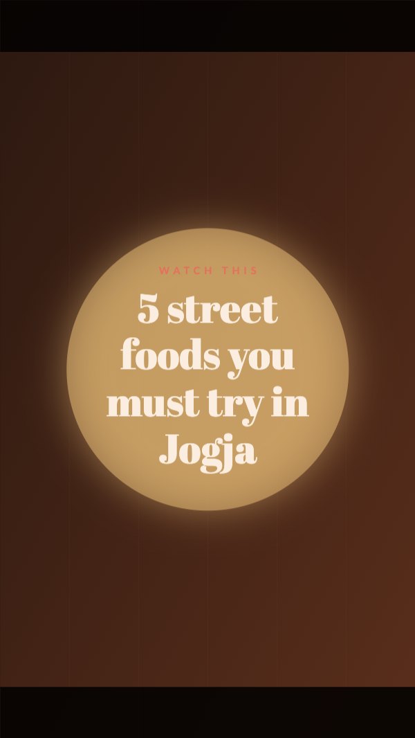 5 street foods you must try in Jogja TikTok Video