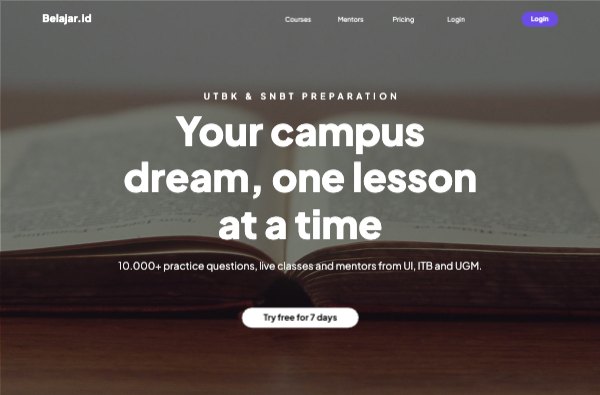 Your campus dream, one lesson at a time Landing Page