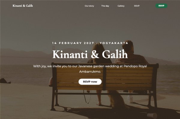 Kinanti & Galih Wedding Landing Page