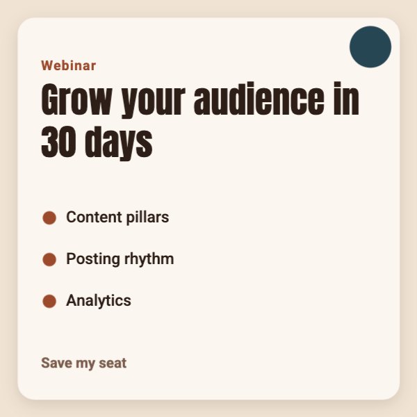 Webinar Card Post