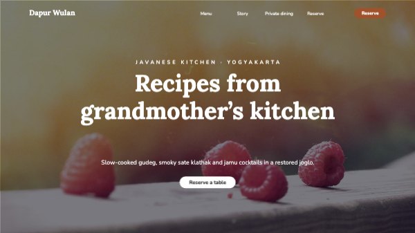 Recipes from grandmother’s kitchen Website