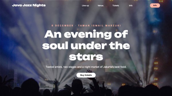 An evening of soul under the stars Website