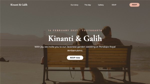 Kinanti & Galih Wedding Website