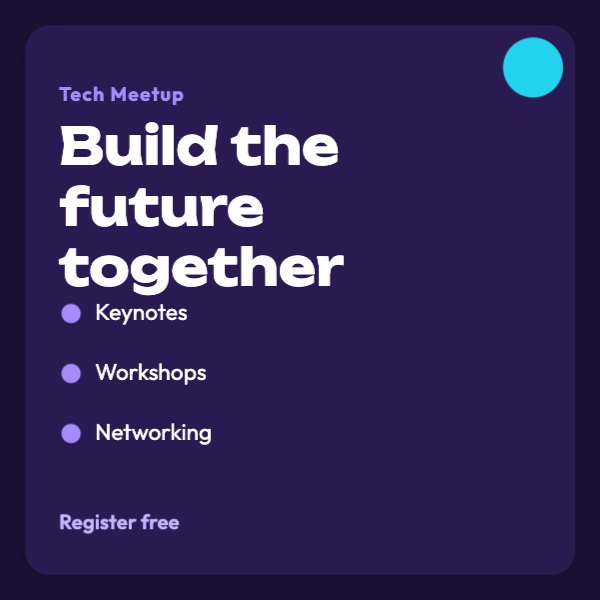 Tech Meetup Card Post