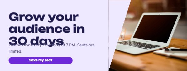 Grow your audience in 30 days Facebook Cover
