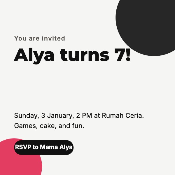 You Are Invited Bold Post