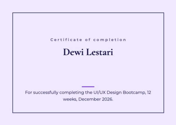 Modern Certificate